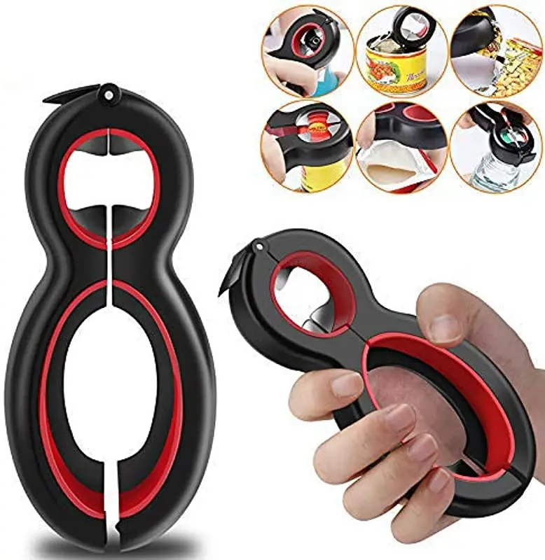 

Открывалка для банок, устройство 6 в 1, не скользит, легко держать в руке