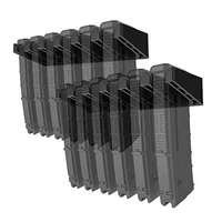 tactical solid abs 6x standard pmag wall mount magazine rack mag holder home magazine storage rack for ar15 for hunting