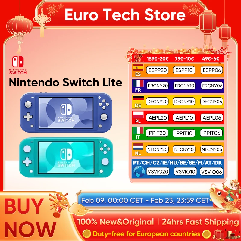 New Nintendo Switch Lite Handheld Game Console Lightweight and Portable Built in Joy Con Controller Multiple Color Option