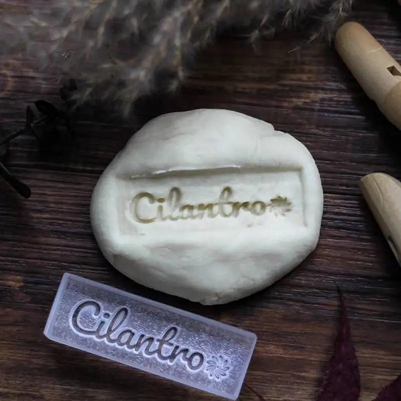 

Personalized Custom Logo Acrylic Clear Ceramics Clay Stamp Sealing Seal For Diy Handmade Pottery Making Supplies Tools Kits