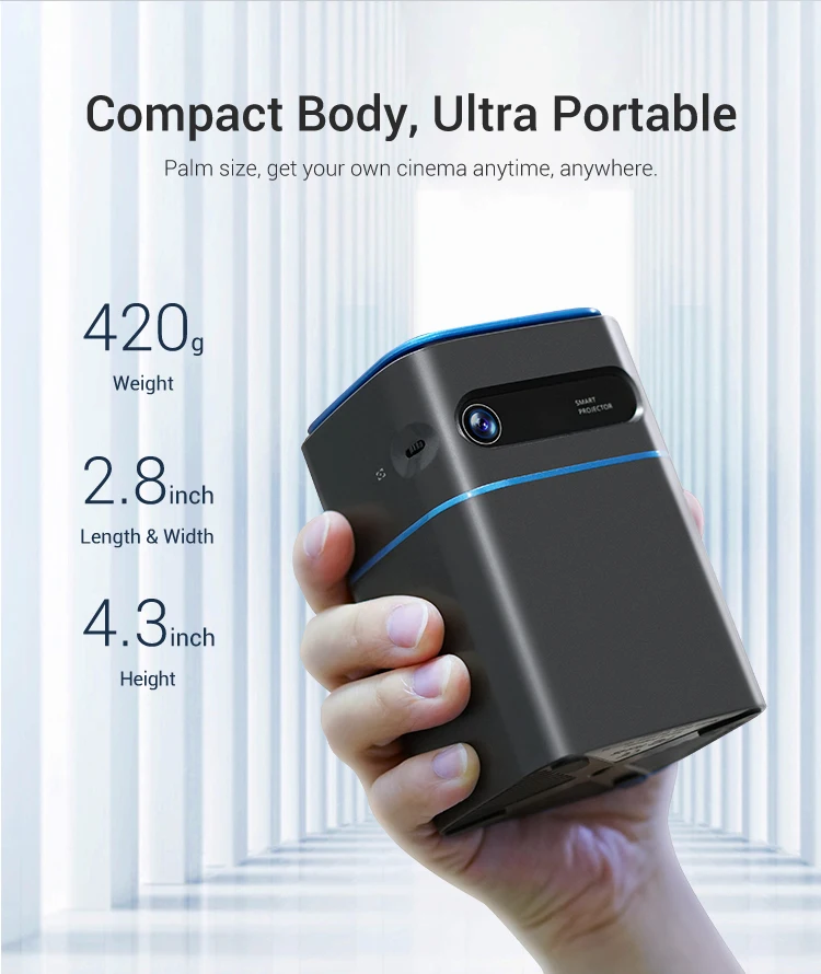 Умный портативный проектор 4K D042 с сенсорной панелью