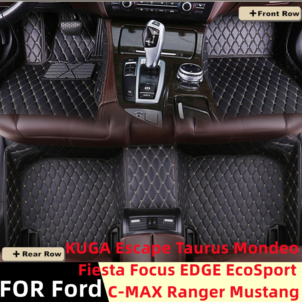

Car Floor Mats For FORD KUGA Escape Taurus Mondeo Fiesta Focus EDGE EcoSport Mustang Waterproof Front & Rear FloorLiner Carpet