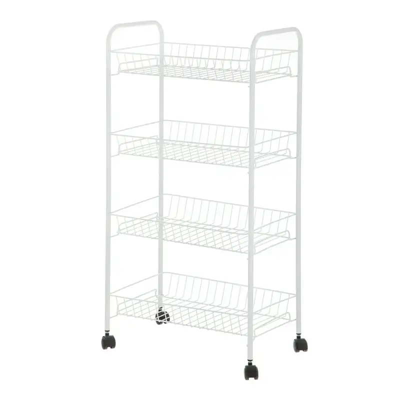 

Steel Laundry Cart with Caster Wheels, White, Adult, Senior and Teen Age Groups סל כביסה Home organization and storage Ca