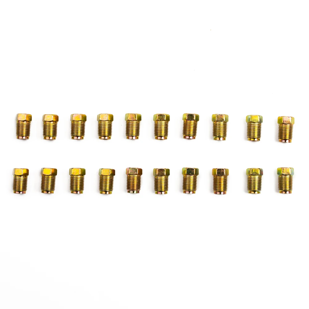 20x Brake Line Fittings Nuts Male Metric 10mm*1mm End Union For 3/16