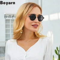 boyarn 2022 new steampunk small frame sunglasses mens round frame sunglasses womens fashion sunglasses