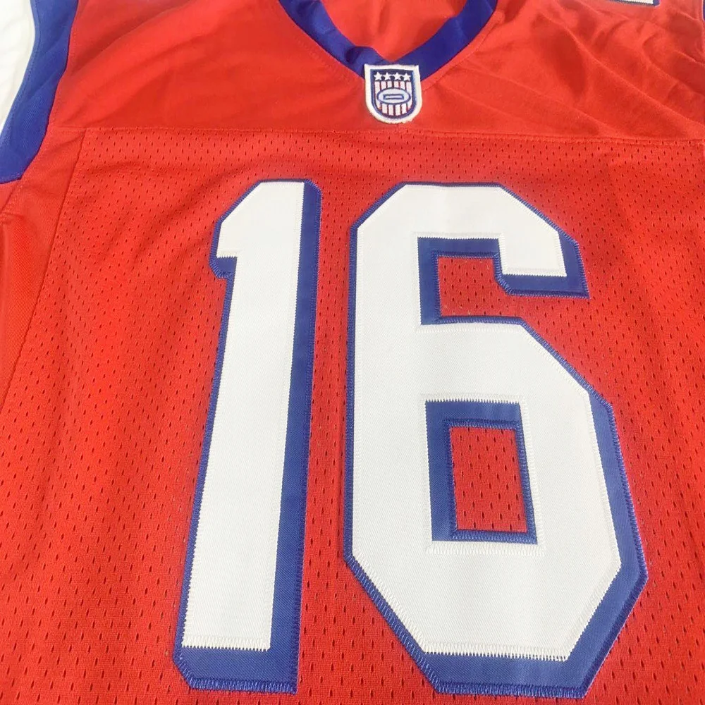 Bg American Football Jersey Replacements Sentinels 16 Falco Outdoor Sports Mesh Ventilation Sewing Embroidery White Red New 2023