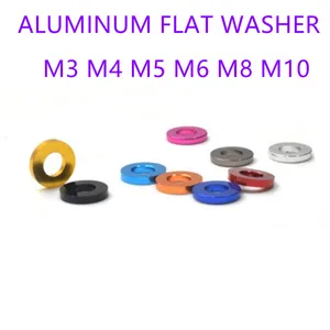 5-20 шт.лот M3 M4 M5 M6 M8 M10 многоцветная цветная плоская прокладка из анодированного алюминия шайба для радиоуправляемых запчастей