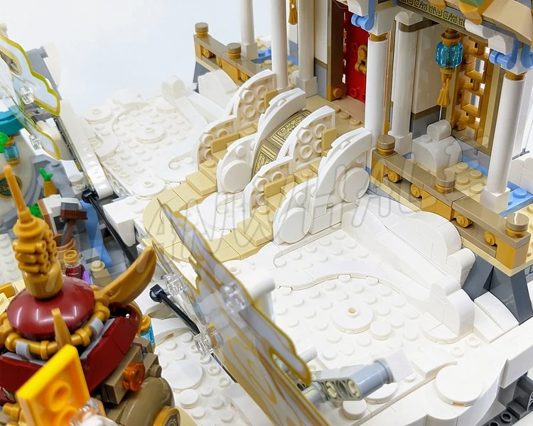 2433 шт. Monkie Kid Monkey The Heavenly Realms Chiese Palace Flat Peach Cloud 86994 Строительные блоки игрушки