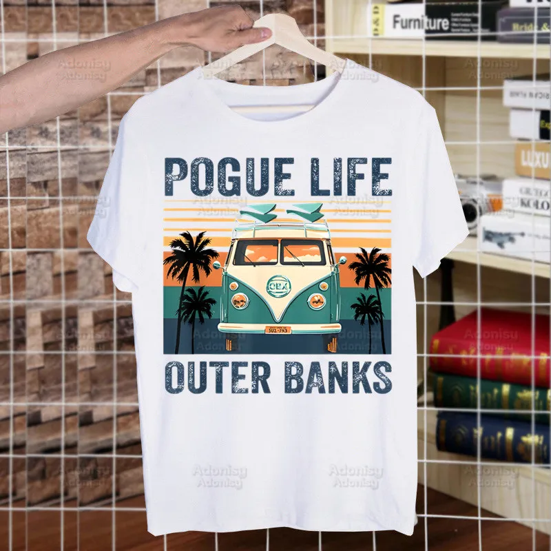 

Outer Banks Pogue Life T-Shirt Men Unisex Anime Design Men Tee Shirt Outerbanks Summer Tops Short Sleeve Vintage Style
