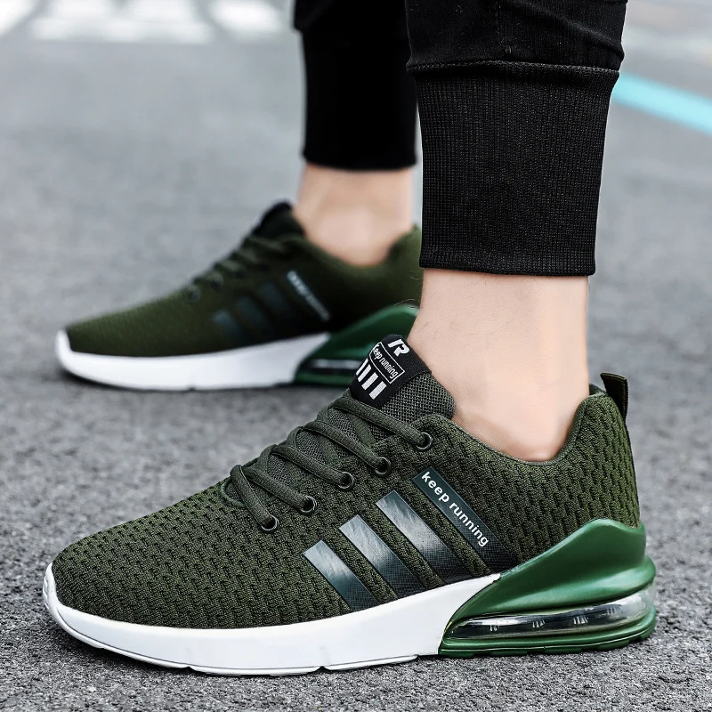 Brand Keep Running Shoes For Men Red Air Sports Shoes Fashion Knitted Men's Sneakers Outdoor Light Mens Trainers tenis masculino