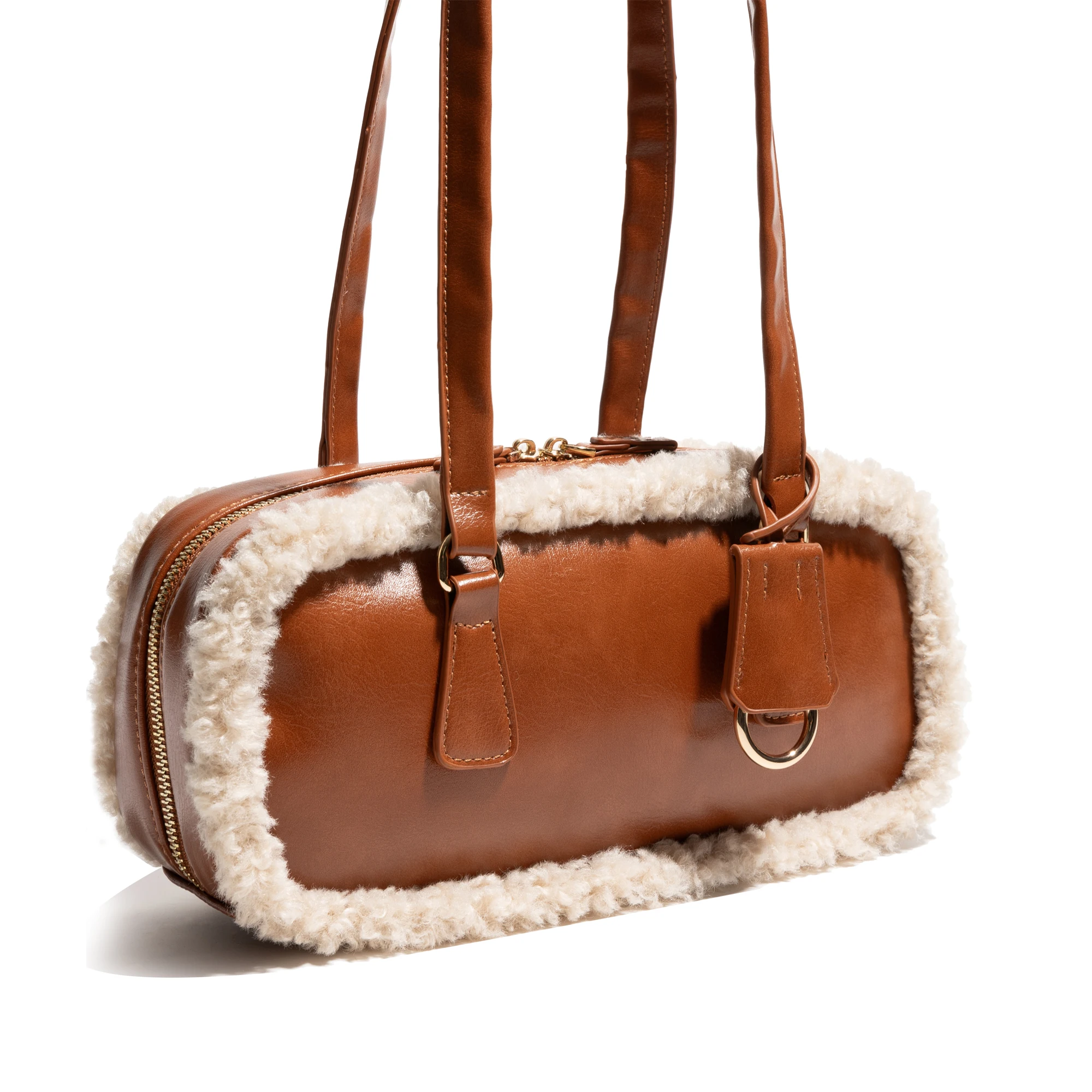 MABULA женская кожаная сумка через плечо большая портфель шерстяная дизайнерская