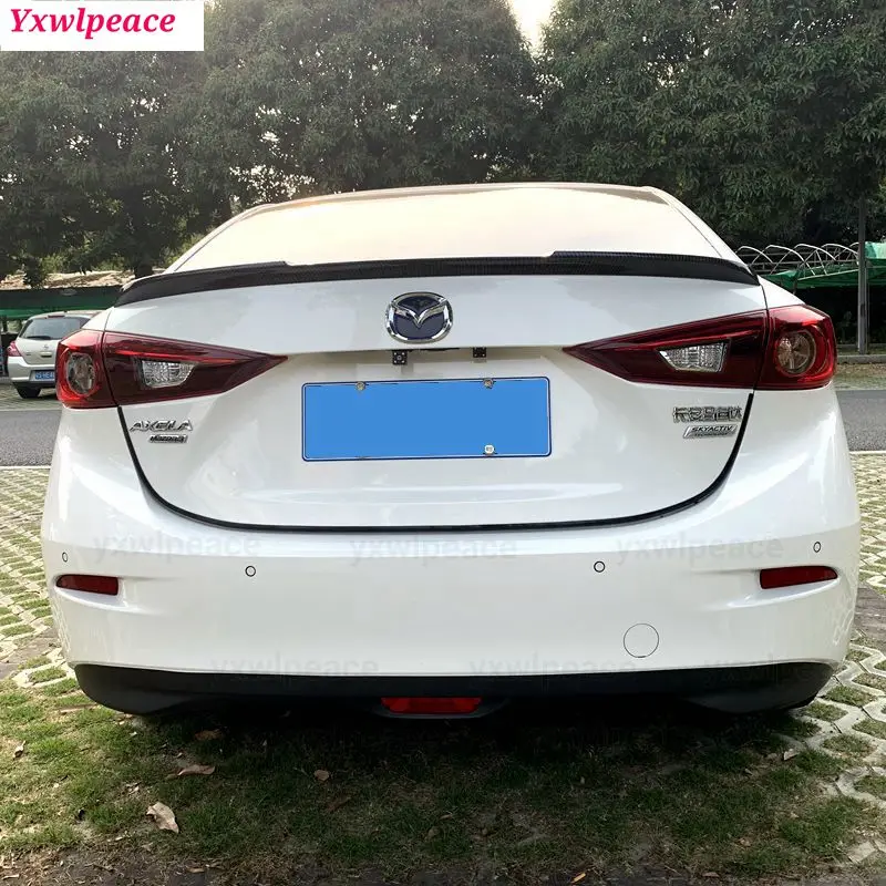 

For Mazda 3 Axela Sedan 14 - 19 Trunk Spoiler ABS Material Car Tail Wing Decoration