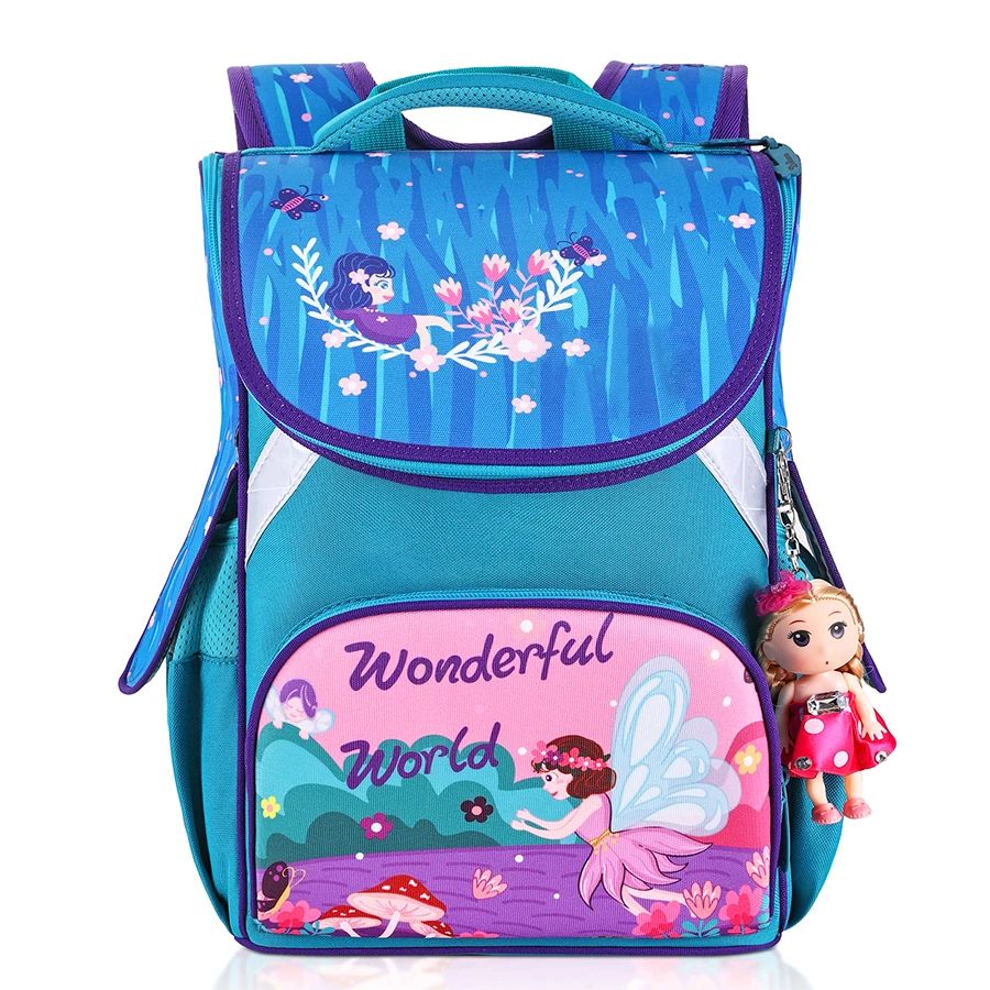Kids Grade 1-3 Primary School Bags for Girls Children Orthopedics Schoolbag Butterfly Elf Backpack Cartoon Book Bagpack Mochila