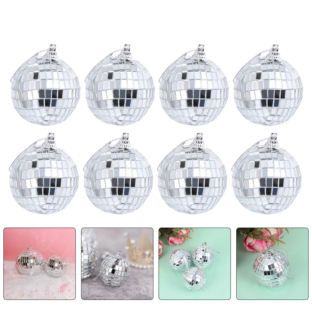 

24 Premium Coll Funny Christmas Tree Pendants Mirror Balls Reflective Balls Disco Mirror Balls