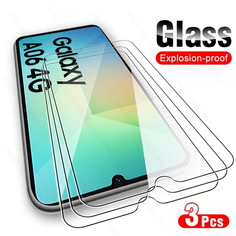 Samsun A 06 16 Стекло 3 шт. Защитное стекло для Samsung Galaxy A06 4G A16 5G 2024 9H Защитная пленка