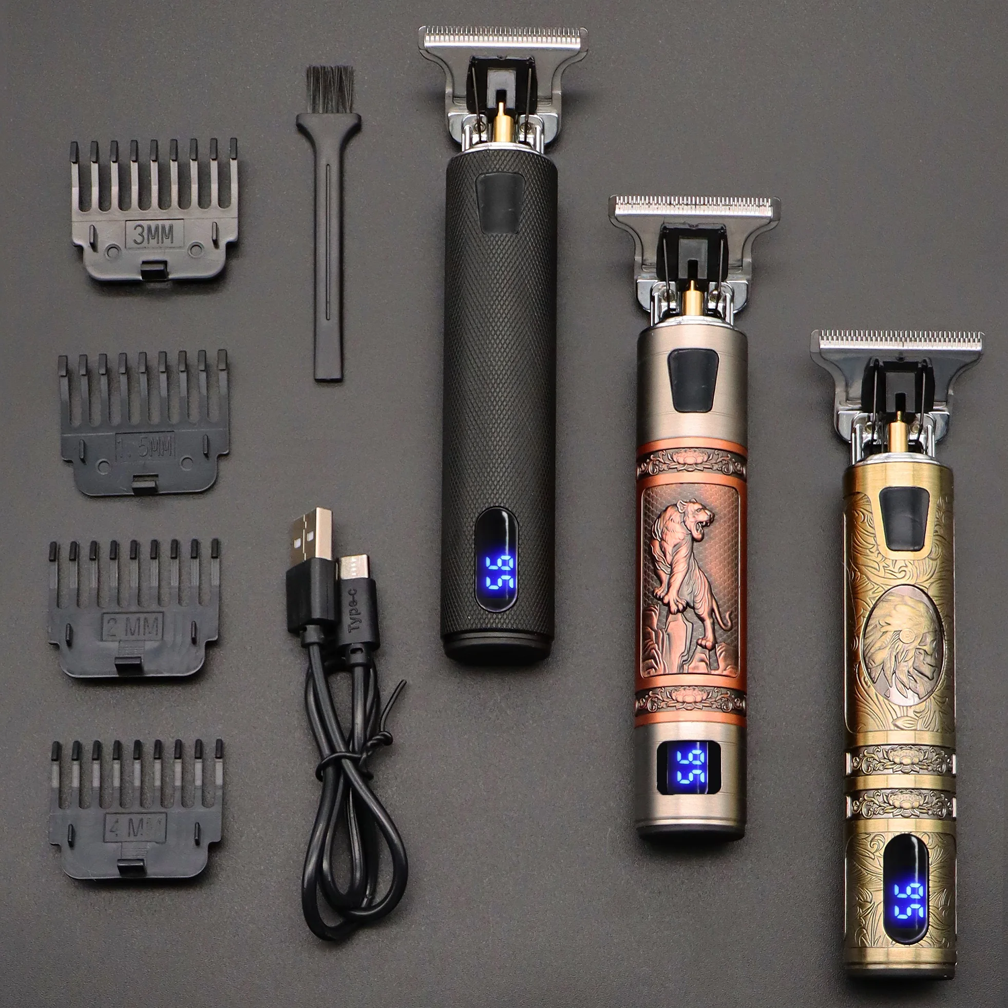 2021 T9 0mm Professional Hair Clipper Electric Rechargeable Men Hair Shaver Beard Trimmer Beard Barber Hair Cut Cutting Machine