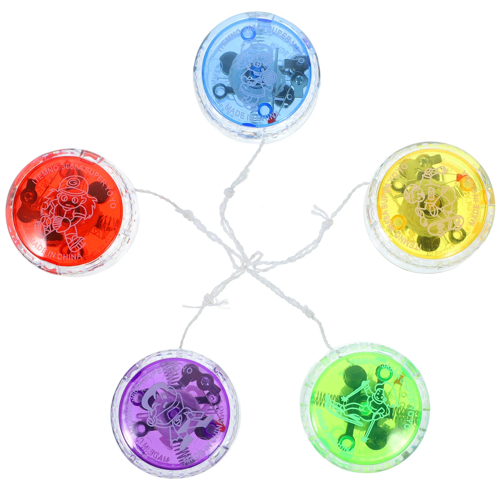 

30 Pcs Toys Kids LED Responsive Balls Yo Lights Yo-yo Plaything Educational Plastic Child