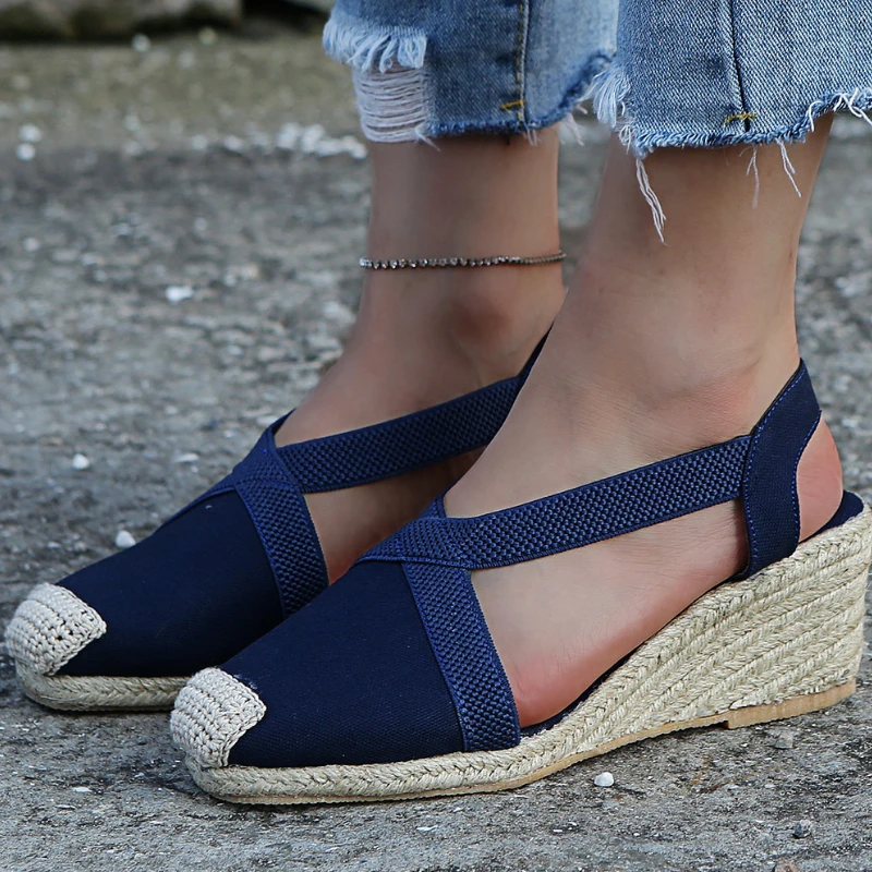 

Roman Wedge Sandals Women 2022 Summer Retro Plus Size Lightweight Breathable Platform Outdoor Beach Shoes Zapatos Mujer Comodos