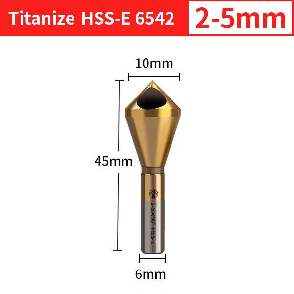

1 шт. сверло с титановым покрытием и зенкером 4 шт. сверло для удаления заусенцев конусный резак для отверстий с потайной головкой стандарта 2-20