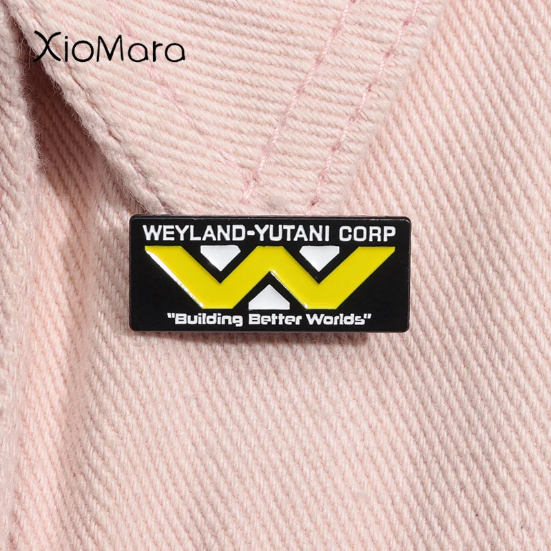 

Weyland Yutani Enamel Pin Building Better Words Aliens Inspired Brooch Lapel Backpack Badge Fashion Jewelry Gift