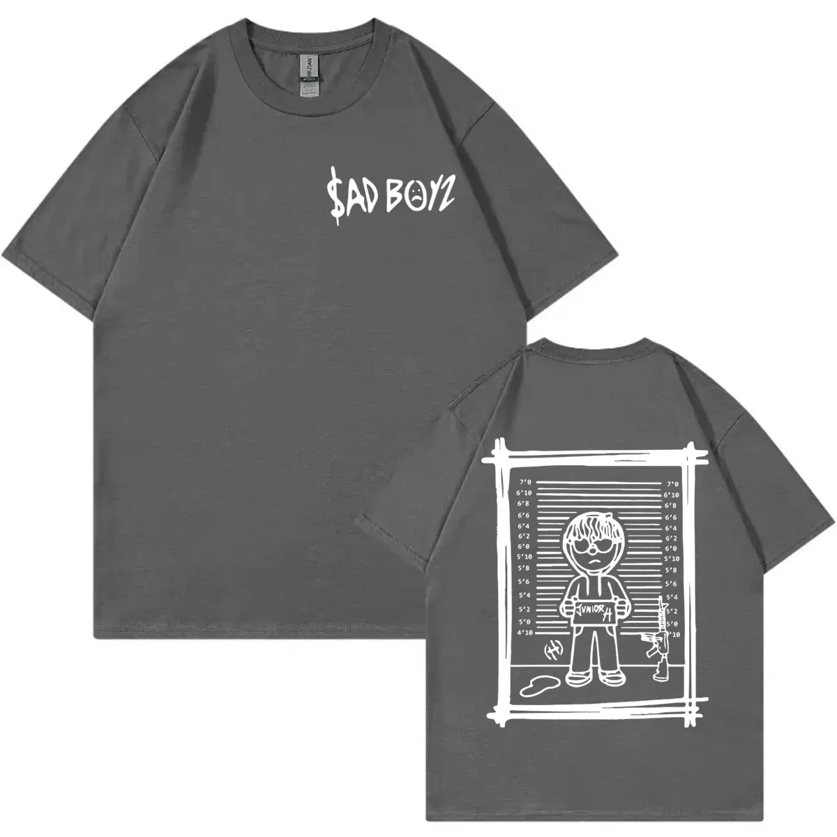 Футболка Singer Junior H Sad Boy унисекс рок хип-хоп винтажные футболки с короткими