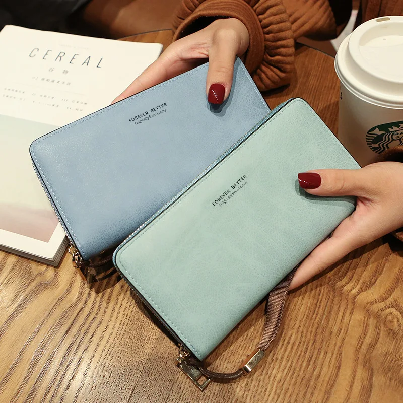 

New Women's Multi-function Wallet Money Bag Lady Long PU Leather Zipper Clutch Bag Wallet Card Holder Female Purse Cartera