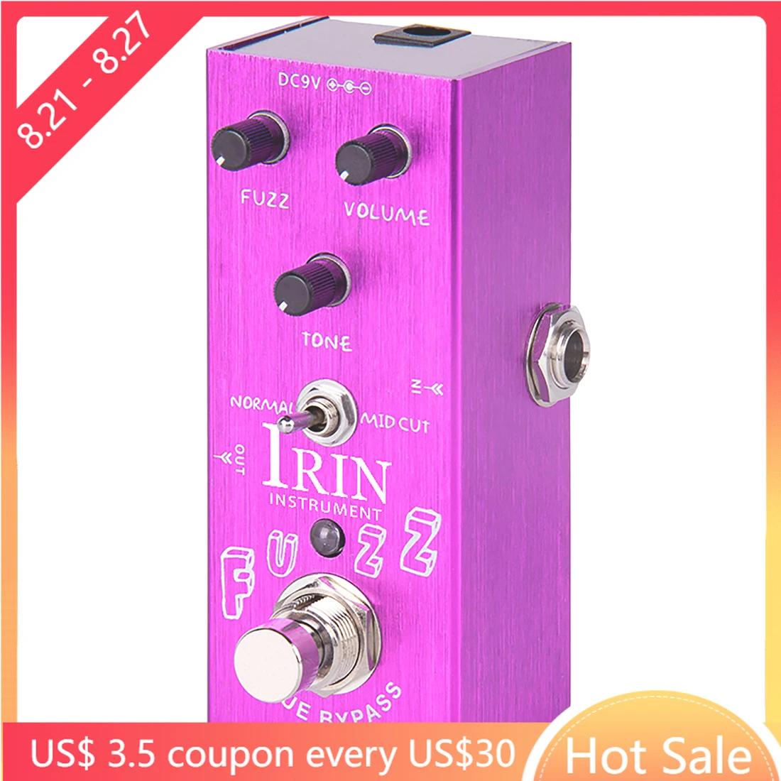 

IRIN AN-12 Fuzz Electric Guitar Effects Pedal Classic Sound Fuzz Effect Pedal True Bypass Guitar Parts & Accessories