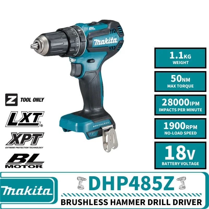 

Makita DHP485Z DDF485Z Бесщеточная аккумуляторная дрель-шуруповерт 18В