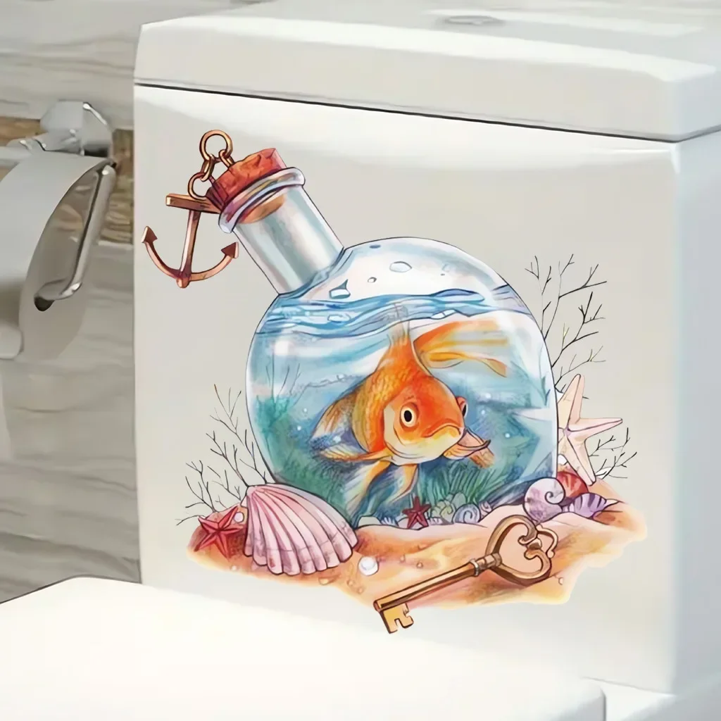 

Настенная наклейка для туалета "Морская жизнь"