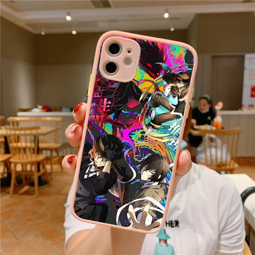 Чехол для телефона Bungou Stray Dogs iPhone 14 11 12 13 Mini Pro Max 8 7 Plus X XR XS MAX полупрозрачный матовый