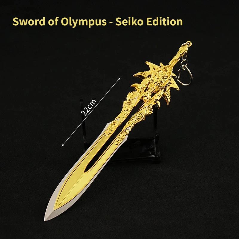 

Игрушечное оружие God of War4, вокруг 22 см, большой Олимпийский меч Zeus, модель оружия из цинкового сплава, коллекционная игрушка ручной работы, украшение
