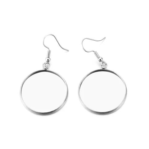 Стальные цветные плоские круглые крючки для ушей AGCFABS 6-25 мм