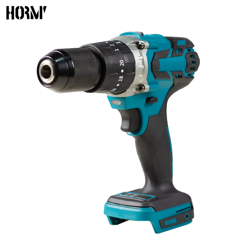 

18V Electric Screwdriver Electric Hammer Drill 13mm 100N.m Torque 3 in 1 Cordless Impact Drill for Makita Battery 18V