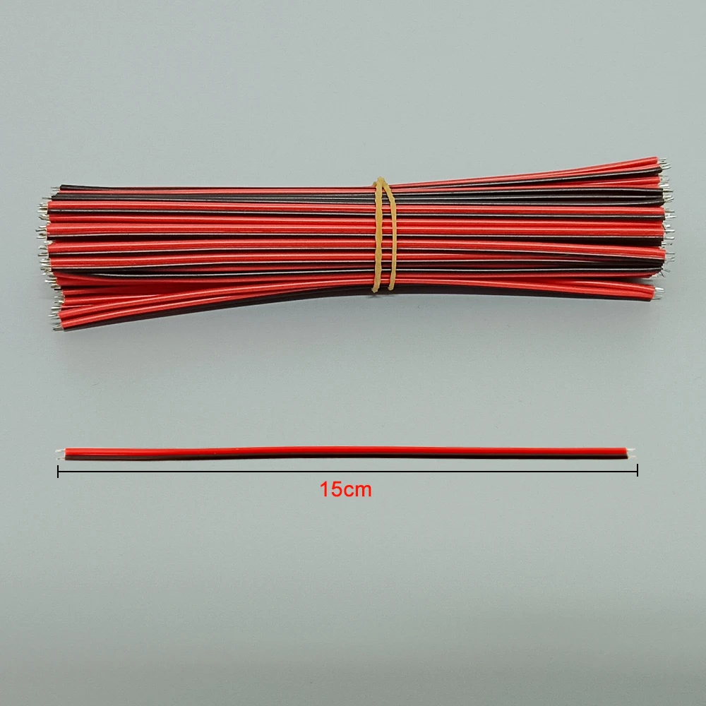 

5 шт.-100 шт. 22AWG кабель для пайки печатной платы 2 контакта красный черный одноцветный светодиодный светильник проводка оловянный проводник для электронных компонентов
