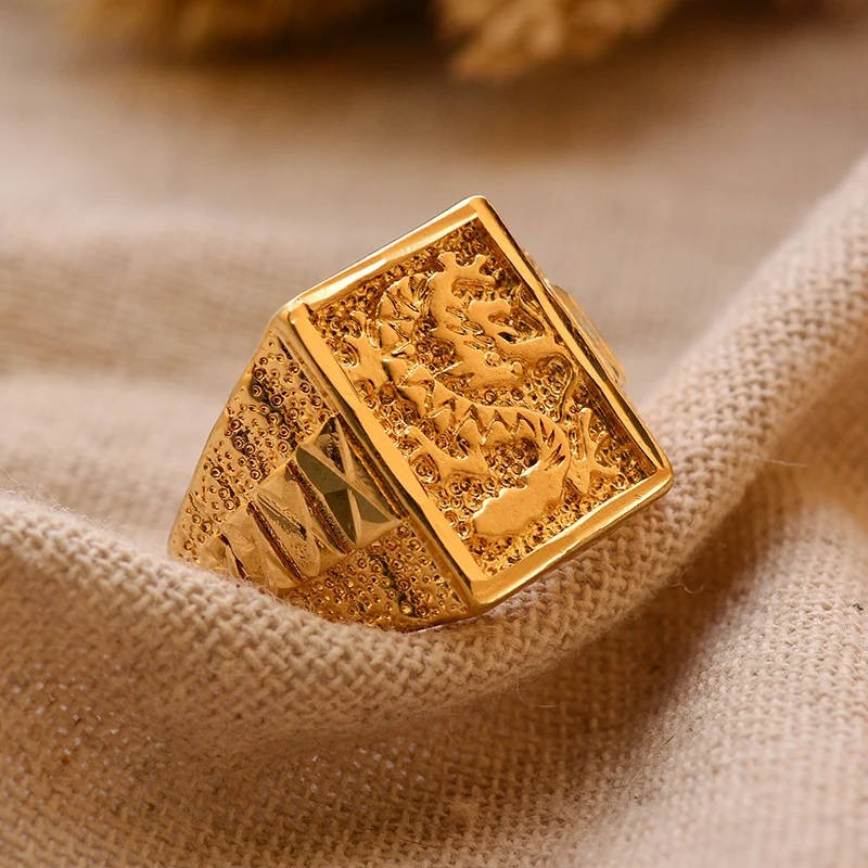 Дубай Эфиопия стандартное кольцо для мужчин-Арабские медные украшения идеальный