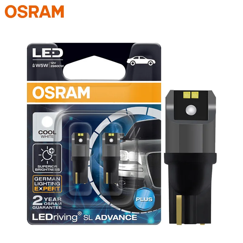 Светодиодные лампы OSRAM LED T10 6000K W5W 194 riving SL Advance для чтения автомобиля внутреннего
