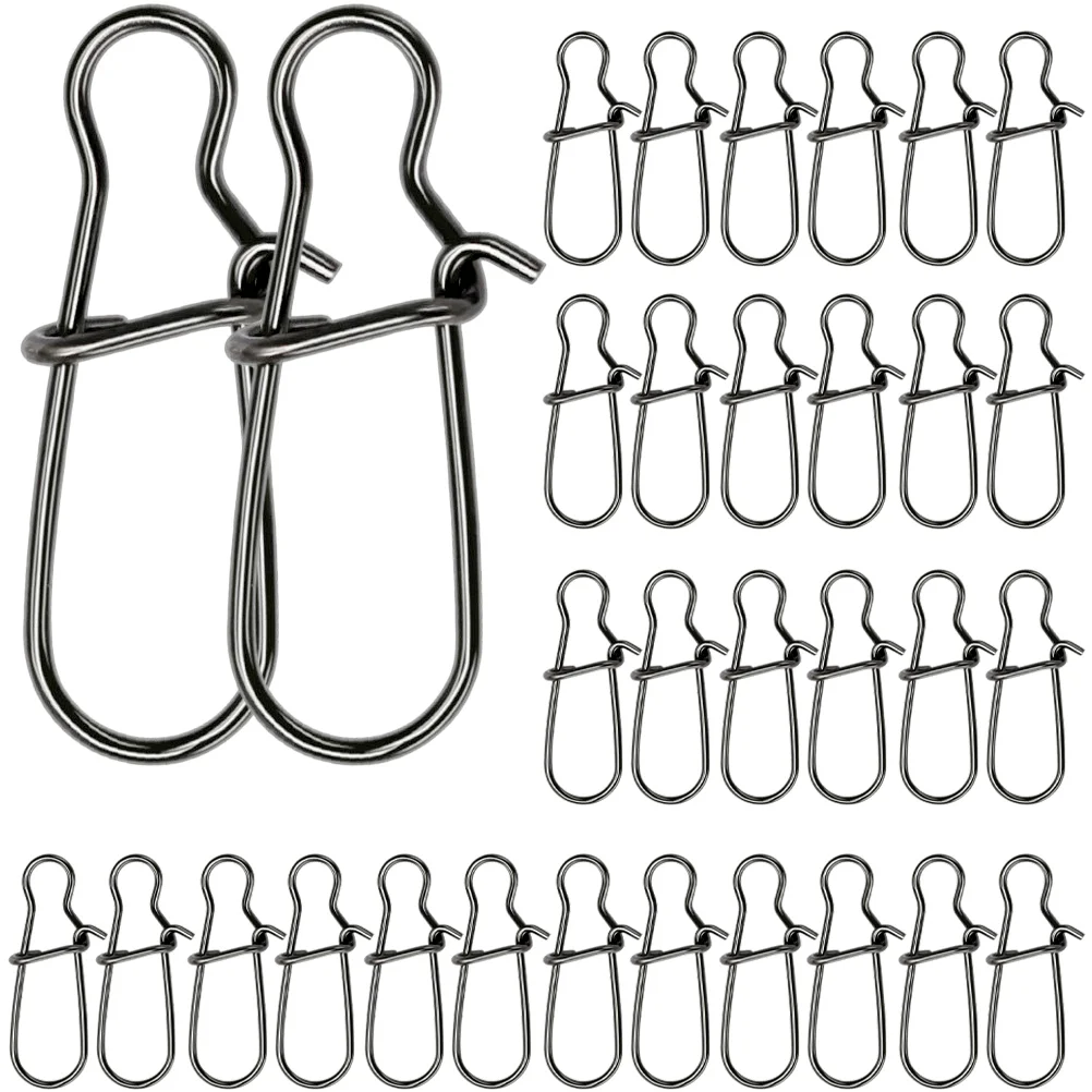 

Fishing Snap Clips Snaps Lock Duo Outdoor Professional Sturdy Stainless Tiny Portable Use Swivels Daily Small Resistant Wear