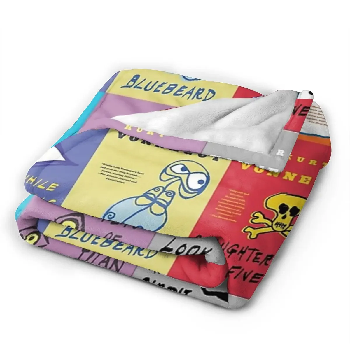 Фланелевое одеяло покрывало с рисунком Курта Воннегута мягкое постельное белье