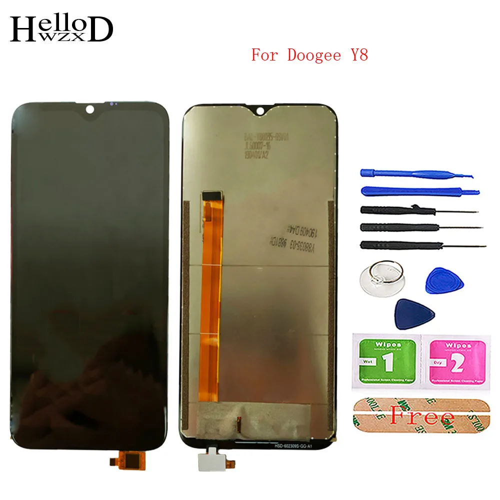 

ЖК-дисплей 6,1 дюйма Для Doogee Y8, ЖК-дисплей со стандартной деталью, Аксессуары для мобильных устройств, инструменты для датчика объектива