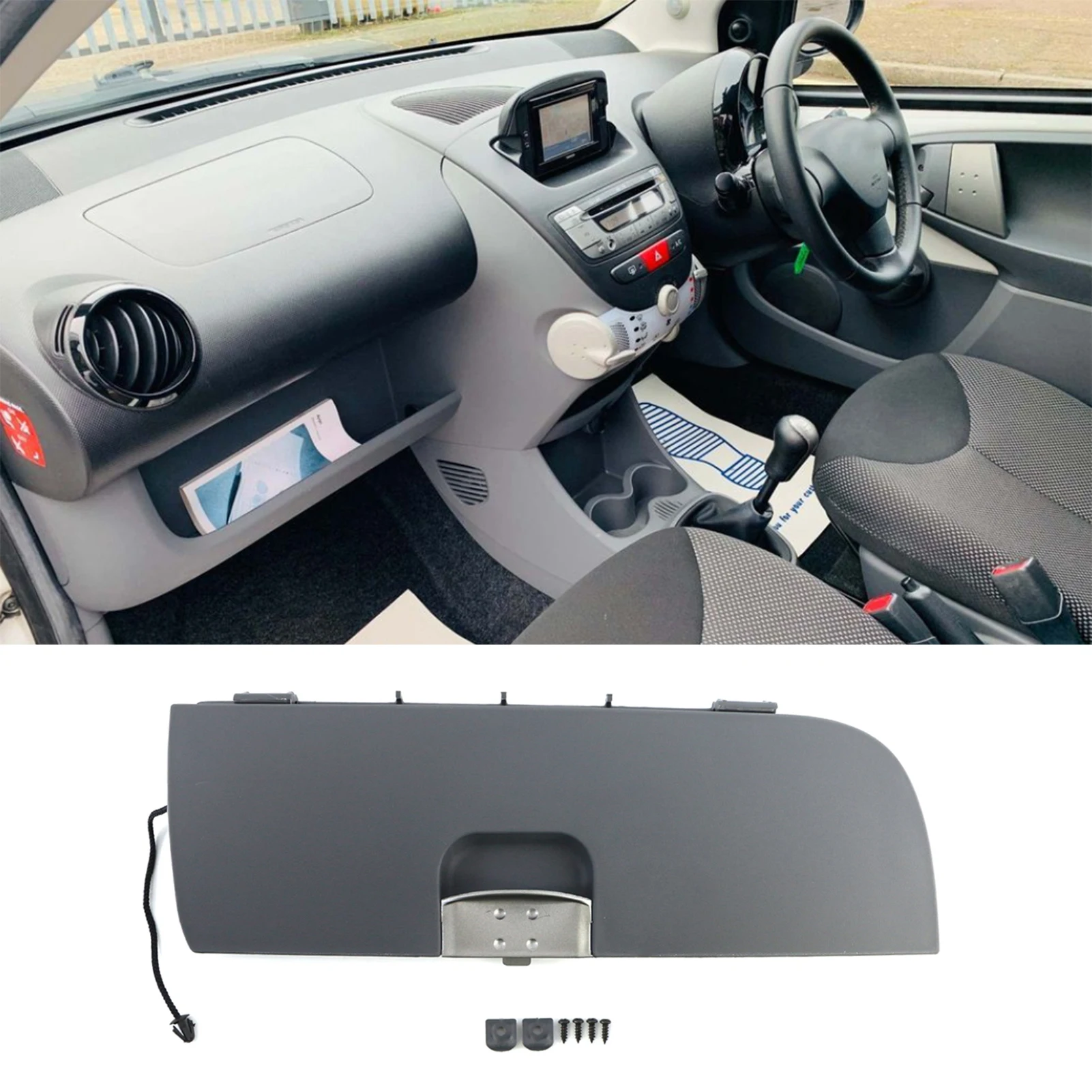

Glove Box Lid Replacemnet for Peugeot 107 Toyot AYGO Citroen C1 2005-2015 for Left Hand Drive Vehicles Car Compartment Cover