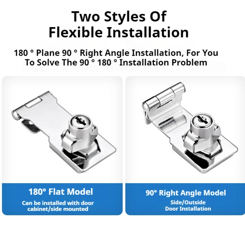 Замок на защелке из цинкового сплава защита от кражи без перфорации для дома и