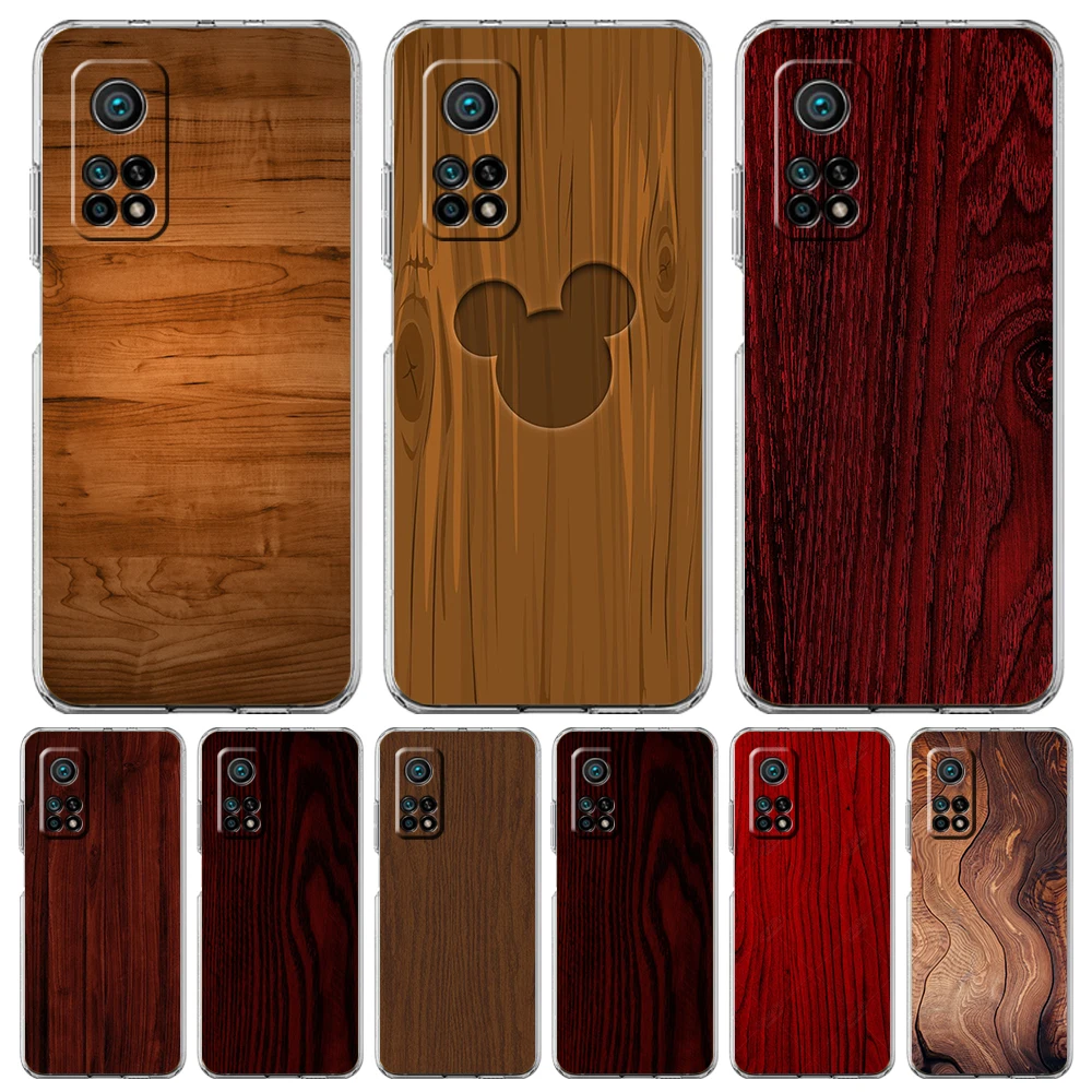 

Carved Wood Transparent Phone Case for Xiaomi Mi 11 Ultra 12 11T 11X 11i Lite Poco X3 X4 NFC F3 GT M4 Pro 5G Soft Shell Capa Bag