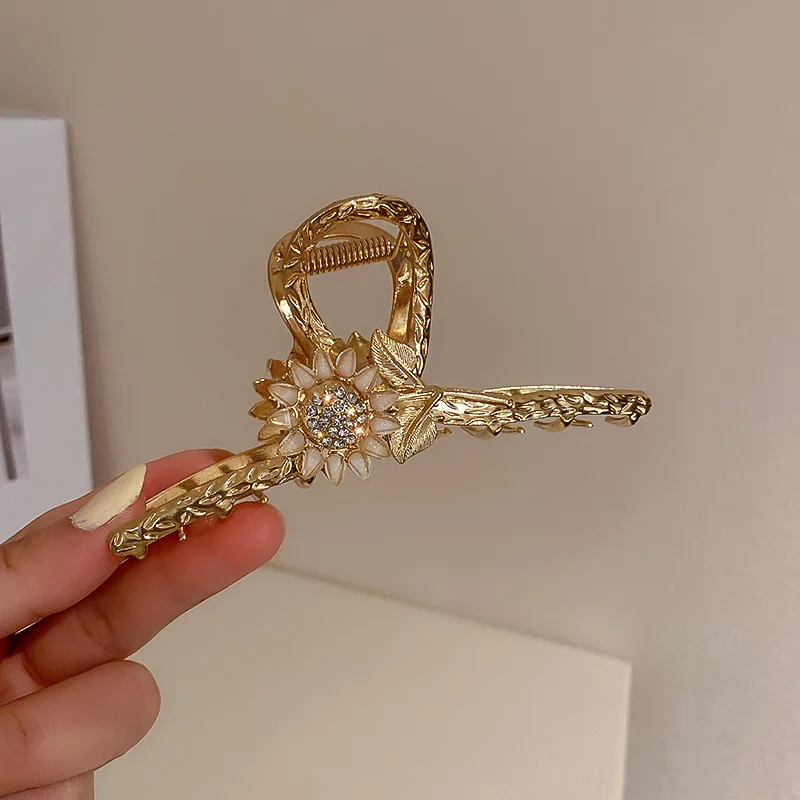 Подсолнухи заколки для волос женщин винтажные украшения очаровательные большие