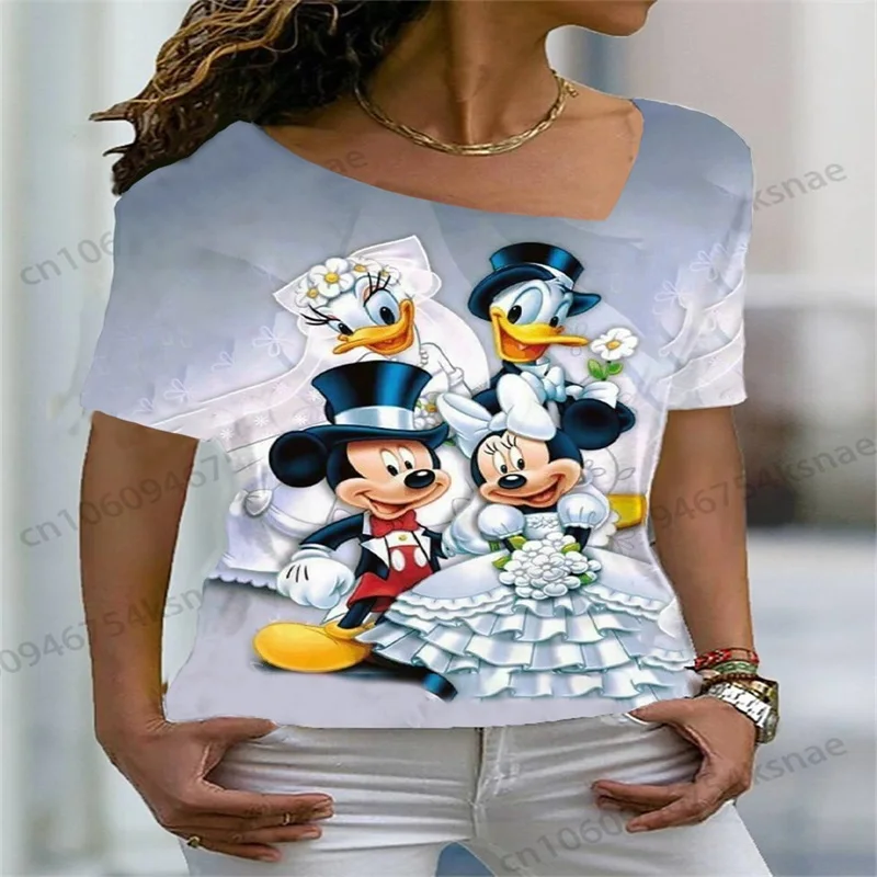 Disney  Y2k Cheap Women's Clothing and Free Shipping Offers Women's Oversize -shir T Shirts for Women Tops Woman Clothes Blouse