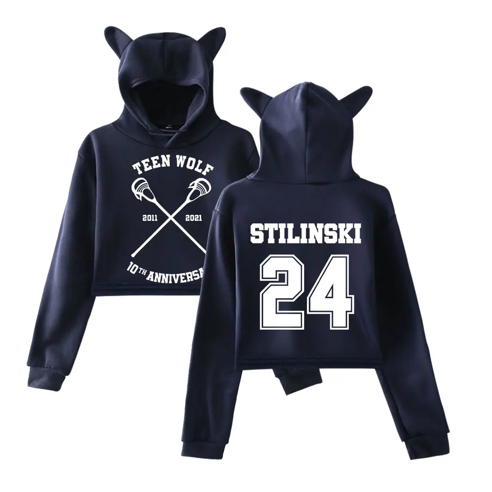 Stilinski 24 Merch Teen Wolf Толстовка с капюшоном Винтаж 90-х годов Уличная толстовка