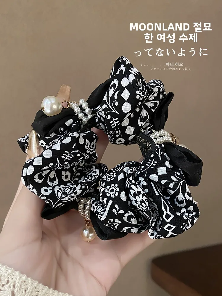 Больше чем бант элегантная жемчужная повязка для волос с толстой кишкой женская