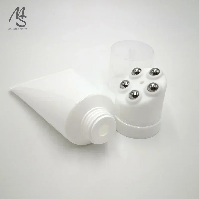 1/5/10 шт. 60 г косметическая мягкая трубка стальной шарик массажная бутылка крем для