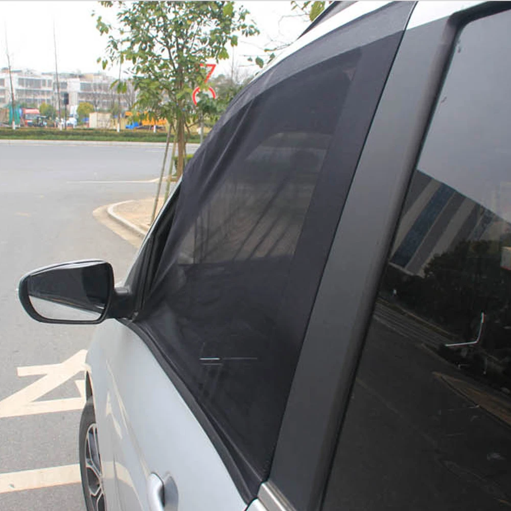 

2pcs Universal Car Side Window Sun Shade Curtain Mesh Rear Window Cover UV Protection Driving Sunshade Visor Shield Accessories