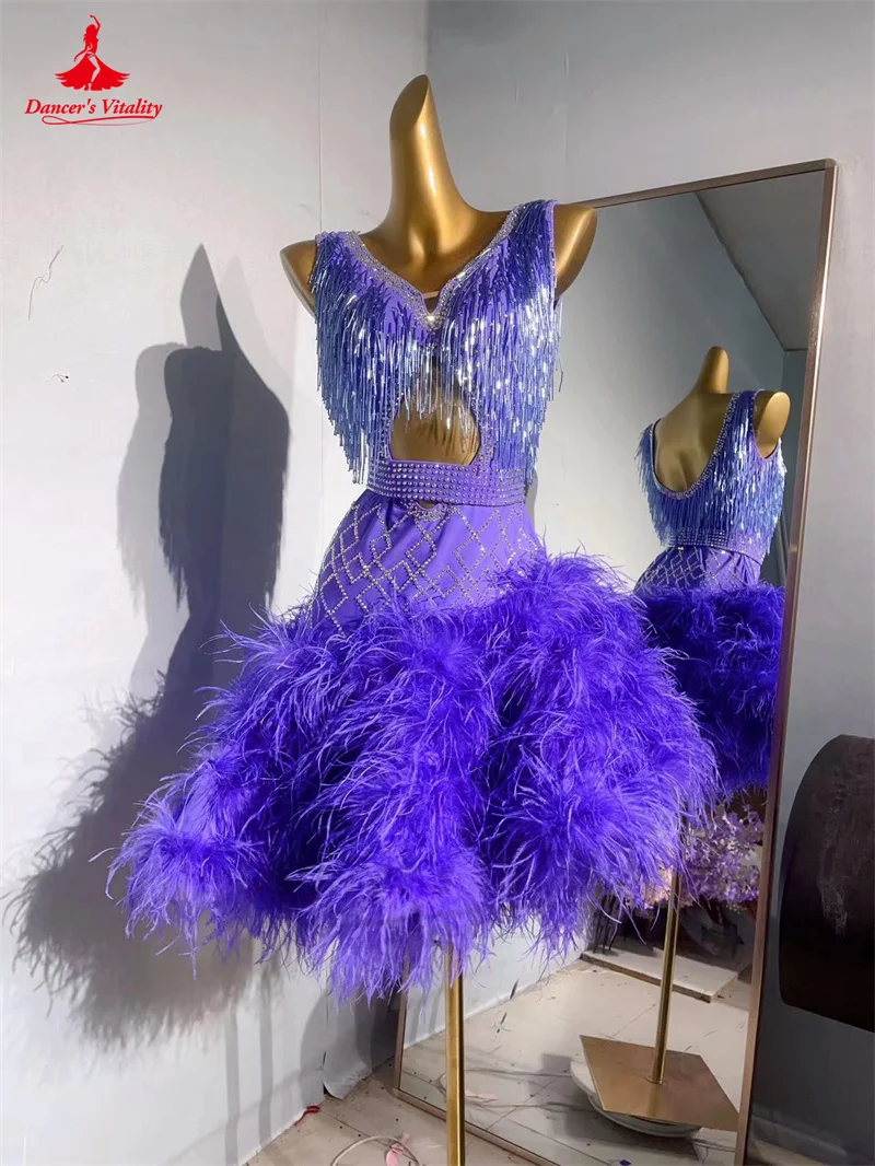 Платье для латинских танцев женщин по индивидуальному заказу Rumba Chacha Tango competitton