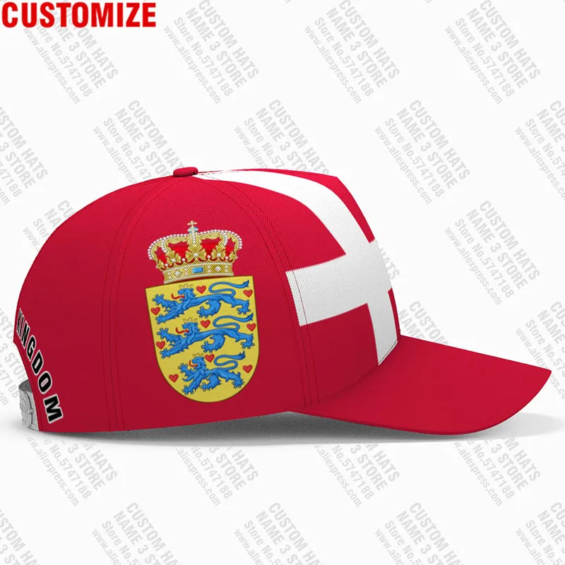 Бейсболка Дания индивидуальное имя номер логотип команды шляпы Dk Dnk Country Travel